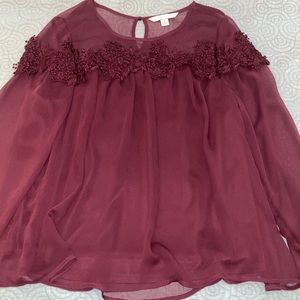 Long Sleeve Chiffon Top